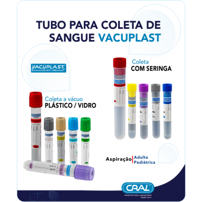 TUBO PARA COLETA DE SANGUE - VACUPLAST