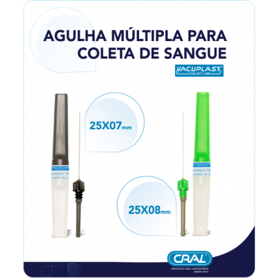 Agulha Múltipla para Coleta de Sangue - VACUPLAST