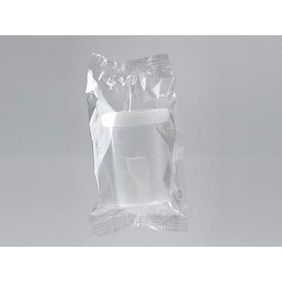 Coletor Universal Translúcido tampa natural individual sem pá estéril