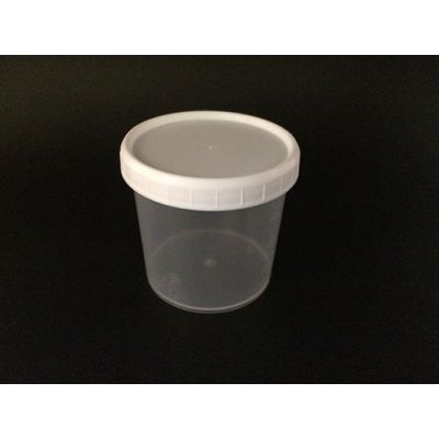 Coletor Universal translúcido tampa branca à granel sem pá (80ml)