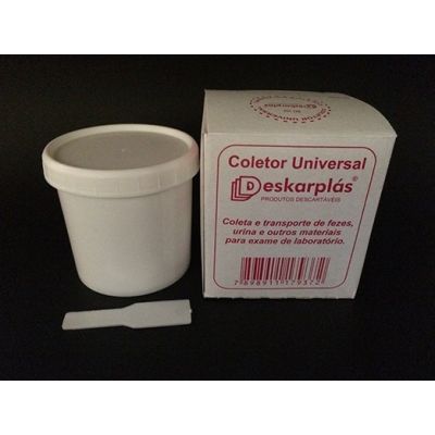 Coletor Universal Opaco tampa branca cartucho unitário (80ml)