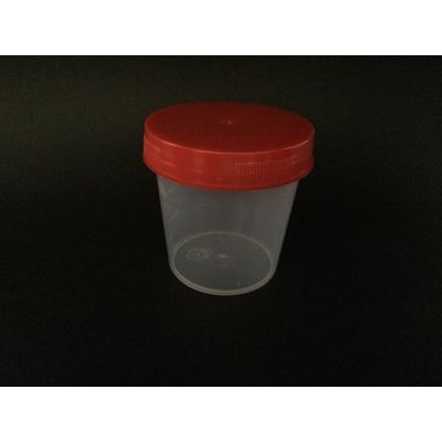 Coletor Urina Translúcido tampa vermelha a granel (80ml)