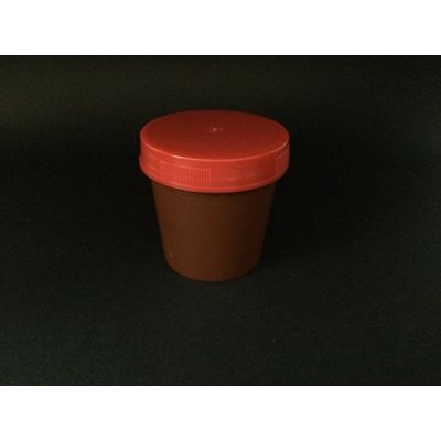Coletor Urina Ambar tampa vermelha à granel (80ml)