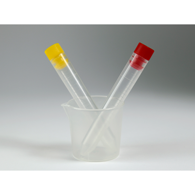 Kit Urina 12ML PP 02 Tubos tampa vermelha/amarela estéril