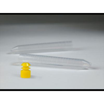 Tubo 10/12ML PP Translúcido ( FINO) tampa amarela não estéril