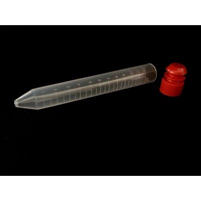 Tubo 10/12ML PP Translúcido ( FINO) tampa vermelha não estéril