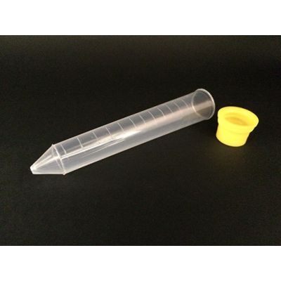 Tubo 12ML PP Translúcido tampa amarela não estéril
