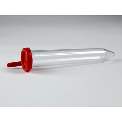 Tubo 12ML PS Cristal Tampa vermelha não estéril